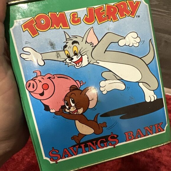 Tom & Jerry Savings Bank with Stopper P5503 Hamilton Gifts 1989 RARE - Picture 3 of 9